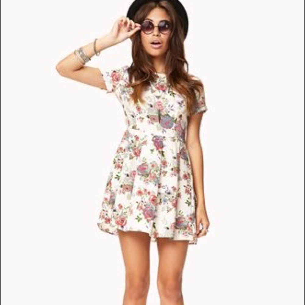 White Floral Skater Sundress